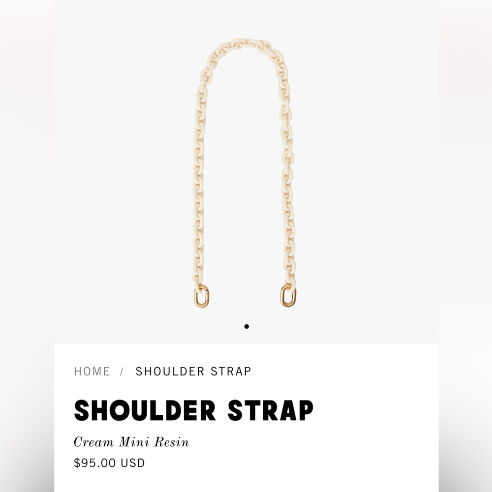 Clare V acrylic shoulder strap for any. Ag with rings or tabs